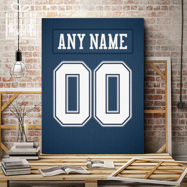 Dallas Jersey Custom Canvas Print Wall Art for Boy Girl Men Women Football Personalized Canvas Art